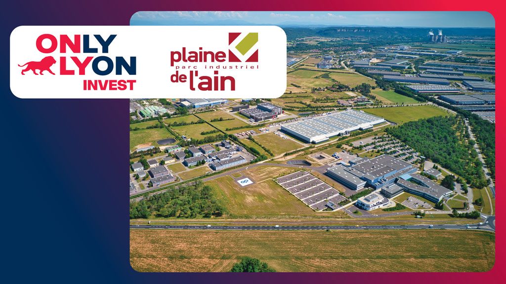 Affiche publicitaire de OnlyLyon et du parc industriel de la Plaine de l'Ain
