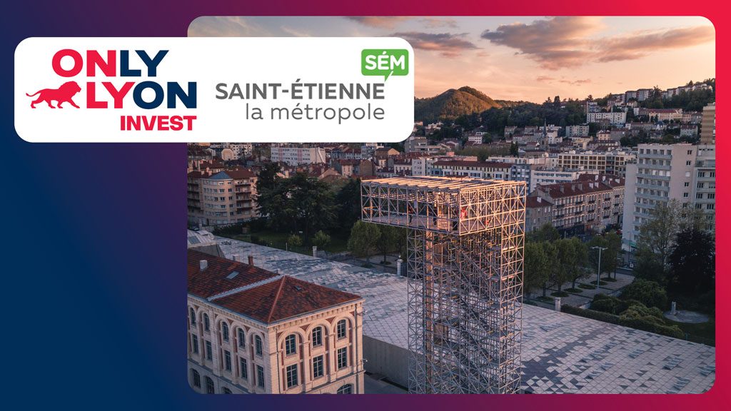 Affiche publicitaire de OnlyLyon et de la métropole de Saint-Étienne